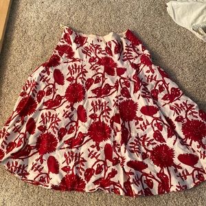 Gap linen skirt. Red and white